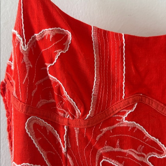 Maaji Lupine Embroidered Linen Midi Dress, Size Large, $252 - Picture 13 of 14